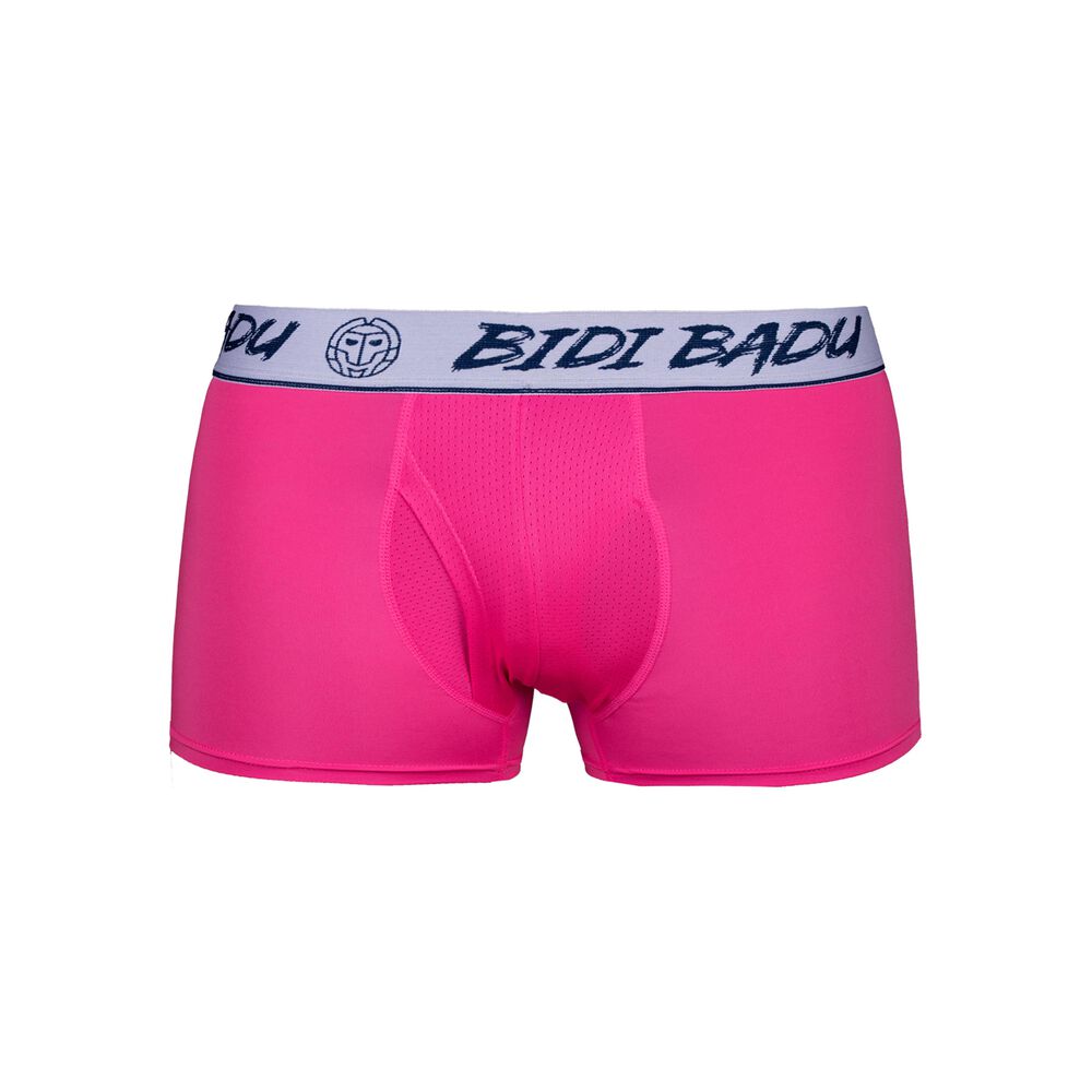 BIDI BADU Max Basic Boxer Short Herren - Pink, Weiß, Größe L