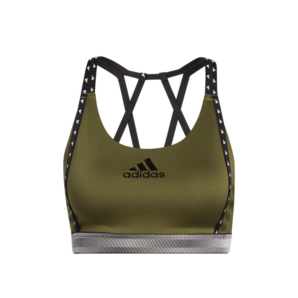 adidas Don´t Rest Branded Sport-BH Damen - Oliv, Schwarz, Größe XS