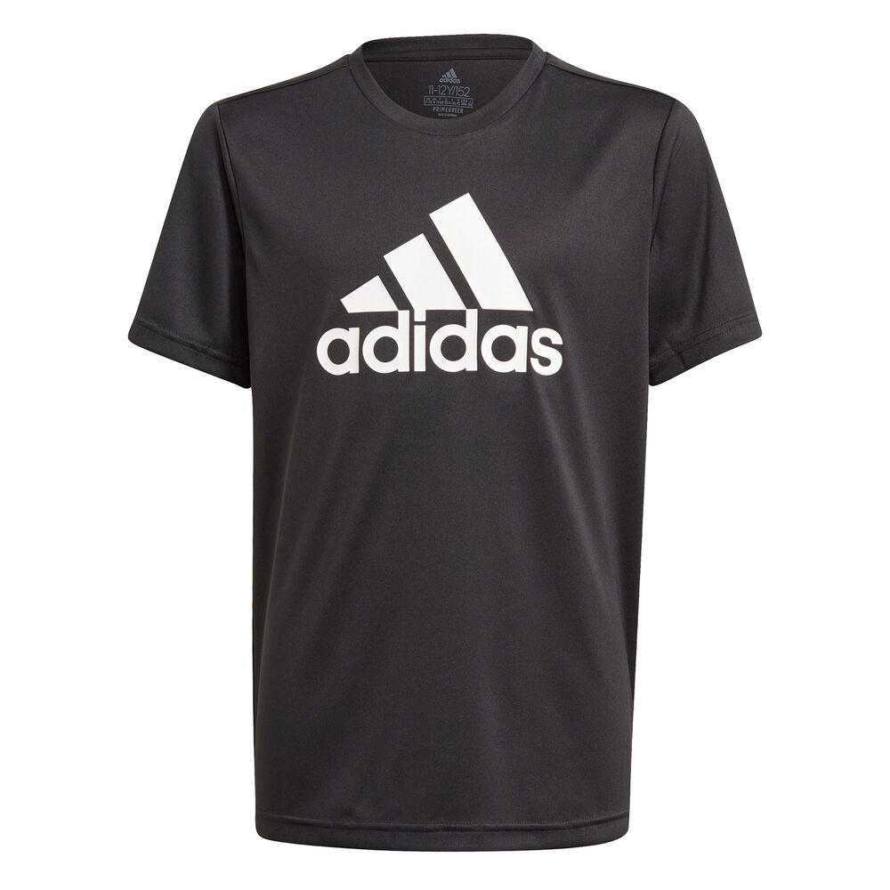 adidas Big Logo T-Shirt Jungen - Schwarz, Weiß, Größe 116