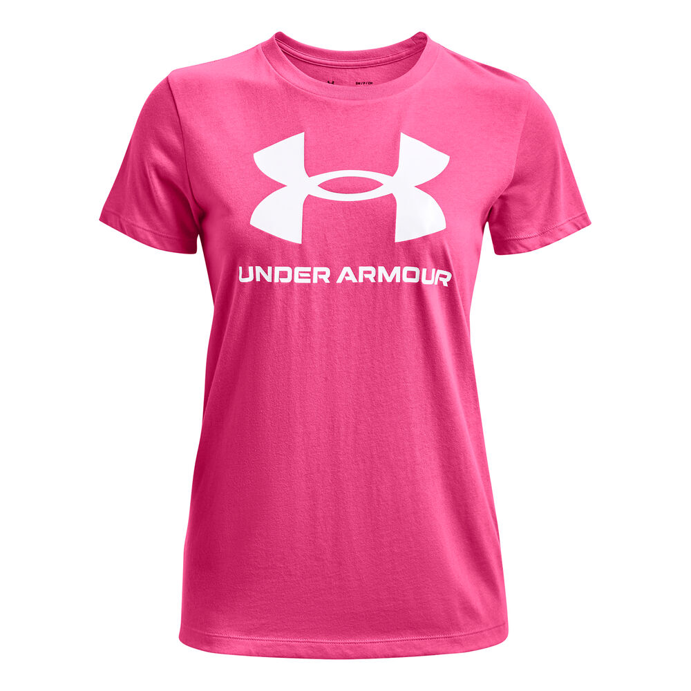 Under Armour Sportstyle Graphic T-Shirt Damen - Pink, Weiß, Größe XS
